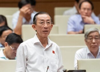 Đại biểu Trần Hoàng Ngân phát biểu tại cuộc họp Quốc hội vào ngày 29-5Ảnh: LÂM HIỂN