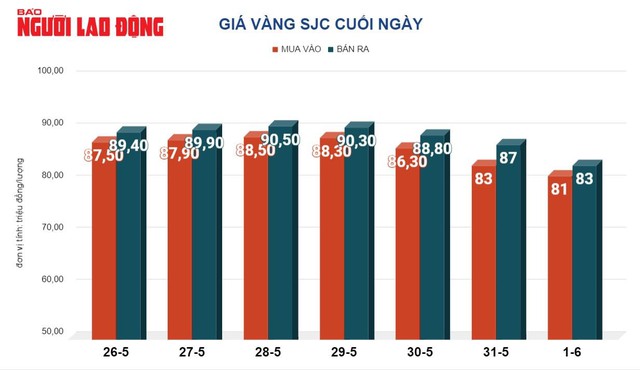 Giá vàng hôm nay 2-6: Vàng miếng SJC có tuần giảm kỷ lục- Ảnh 2.