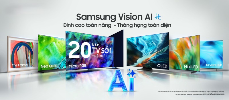 Samsung AI TV 2026 cập bến Việt Nam, mở ra kỷ nguyên TV “biết nghĩ”
